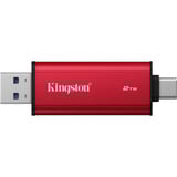 Kingston 2000GB 1.0/1.0 Dual Portable KIN externe SSD Rood/zwart, SPSD/1TB, USB-A 3.2 (10 Gbit/s), USB-C 3.2 (10 Gbit/s)