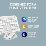 Logitech MK950 Signature Slim Wireless Keyboard en Muis Combo desktopset Wit, US-International lay-out (QWERTY), 400 - 4000 DPI