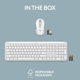 Logitech MK950 Signature Slim Wireless Keyboard en Muis Combo desktopset Wit, US-International lay-out (QWERTY), 400 - 4000 DPI
