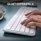 Logitech MK950 Signature Slim draadloze desktopset Wit, US-International lay-out (QWERTY), 400 - 4000 dpi