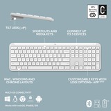 Logitech MK950 Signature Slim draadloze desktopset Wit, US-International lay-out (QWERTY), 400 - 4000 dpi