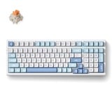MCHOSE G98 Pro Blue Flame Orange Wireless Tri-Mode Custom Mechanical RGB gaming toetsenbord Wit, US lay-out (QWERTY), TTC Flame Orange, RGB, Hot swap, Double-Shot PBT, draadloos | Bluetooth | USB-C