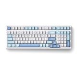 MCHOSE G98 Pro Blue Flame Orange Wireless Tri-Mode Custom Mechanical RGB gaming toetsenbord Wit, US lay-out (QWERTY), TTC Flame Orange, RGB, Hot swap, Double-Shot PBT, draadloos | Bluetooth | USB-C