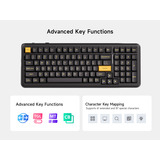MCHOSE K99 V3 Wireless Mechanical Keyboard Zwart, US lay-out (QWERTY), Kailh Box Icy Creamsicle, 99%, RGB, PBT Keycaps, Hot-Swap, 2.4 GHz | Bluetooth | USB-C