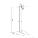 Neomounts FL15-627BL1 Tablet vloerstandaard Zwart