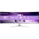 Philips Evnia 8000 49M2C8900L/00 48.9" UltraWide gaming monitor Wit, 2x HDMI, 1x DisplayPort, USB-C, Sound