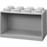 Room Copenhagen LEGO Brick Shelf, 8 noppen wandschap Lichtgrijs