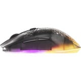 SteelSeries Aerox 3 Wireless Gen 2 gaming muis Zwart/transparant, 26.000 dpi, RGB, 2,4 GHz