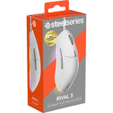 SteelSeries Rival 3 Gen 2 gaming muis Wit, 8.500 dpi, RGB