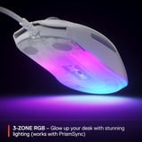 SteelSeries Rival 3 Gen 2 gaming muis Wit, 8.500 dpi, RGB