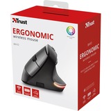 Trust Bayo Ergonomic Rechargeable Wireless Mouse Zwart/grijs, 800 - 2400 DPI