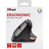 Trust Bayo Ergonomic Rechargeable Wireless Mouse Zwart/grijs, 800 - 2400 DPI