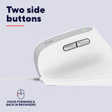 Trust Bayo II Bedrade Ergonomische muis Wit, 800 dpi - 2400 dpi