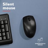 Trust Primo Draadloos Toetsenbord en Muis Set desktopset Zwart, US lay-out (QWERTY), 100%, Stille Toetsen 
