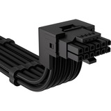 Corsair PSU 90° 12V-2x6 Style B Cable kabel Zwart, 65 cm