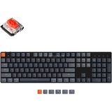 Keychron K5SE-B1, toetsenbord Zwart/grijs, US lay-out, Gateron Low Profile Mechanical Red, RGB leds, ABS, Bluetooth 5.1