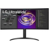 LG UltraWide 34WP85C-B 34" Curved UltraWide Monitor Zwart, QHD, HDMI, DisplayPort, USB Type-C, Audio, AMD FreeSync