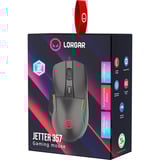 LORGAR Jetter 357 gaming muis Zwart, 200 - 8000 dpi, RGB