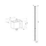 Neomounts ADS06-132BL Kabelgeleider - magnetische bevestiging - universeel kabelgeleiding Zwart