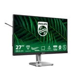 Philips 27B2G5601 27" monitor Zilver/zwart, HDMI, DisplayPort, USB, LAN, Audio