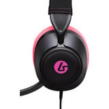 PowerA LucidSound LS10 bedrade gamingheadset - Middernachtelijke branding over-ear gaming headset Zwart/roze, PlayStation 5, PlayStation 4, Xbox Series X|S, Xbox One, PC, mobiel