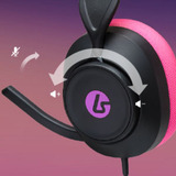 PowerA LucidSound LS10 bedrade gamingheadset - Middernachtelijke branding over-ear gaming headset Zwart/roze, PlayStation 5, PlayStation 4, Xbox Series X|S, Xbox One, PC, mobiel