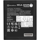 SilverStone HELA 2050R Platinum, 2050W voeding  Zwart, 14x PCIe, 2x 12VHPWR, kabelmanagement