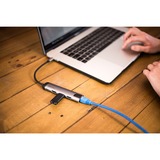 Verbatim USB 3.2 Gen 1 multiport hub, USB-C > 2x USB-A + USB-C + HDMI + RJ-45 usb-hub Zilver/zwart, PD, opladen tot 100 watt