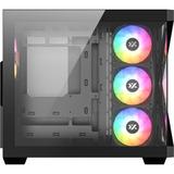 XYZ PC Gear Qubex midi tower behuizing Zwart | 2x USB-A | 1x USB-C | Tempered Glass