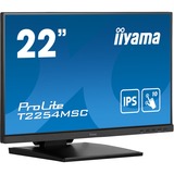 iiyama ProLite T2254MSC-B1AG 22" Monitor Zwart, Touch, HDMI, DisplayPort, USB, Audio