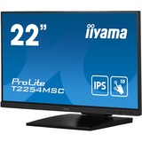 iiyama ProLite T2254MSC-B1AG 22" Monitor Zwart, Touch, HDMI, DisplayPort, USB, Audio