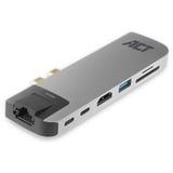 ACT Connectivity USB-C Thunderbolt 3 naar HDMI multiport adapter dockingstation Grijs