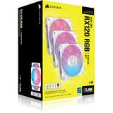 Corsair iCUE LINK RX120 RGB White 120 mm PWM-fan, Starterskit case fan Wit, 4-pin PWM