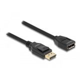 DeLOCK DisplayPort 1.2 verlengkabel Zwart, 2 meter, 4K 60 Hz