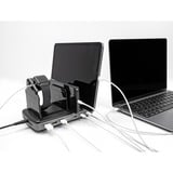 DeLOCK USB Charging Station met 3 x USB Type-C PD + 3 x USB Type-A (112 W) Grijs/zwart
