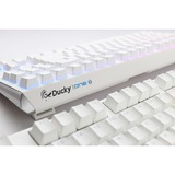 Ducky One 3 Classic Pure White TKL, toetsenbord Wit, US lay-out, Cherry MX Brown, RGB led, Double-shot PBT, Hot-swappable, QUACK Mechanics, 80%