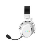 Hator Hypergang 3 Wireless over-ear gaming headset Wit, RGB, 2.4GHz / Bluetooth / USB