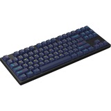 HelloGanss HS87T GC17, toetsenbord Zwart/donkerblauw, US lay-out, Cherry MX Blue, TKL, RGB leds, PBT Doubleshot keycaps, hot swap, 2,4 GHz / Bluetooth / USB-C