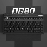 Iqunix OG80 Dark Side Wireless Mechanical Keyboard, gaming toetsenbord Zwart, US lay-out, Cherry MX Blue, RGB leds, 80% (TKL), Hot-swappable, PBT, 2.4GHz | Bluetooth 5.1 | USB-C