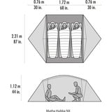 MSR Mutha Hubba NX 3-Persoons Tent Lichtgrijs/rood, Model 2021