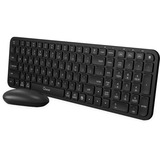 Qware Coldfield draadloze combo, desktopset Zwart, EU lay-out (QWERTY), Membraan, 800 - 1600 DPI, 2,4 GHz USB | Bluetooth