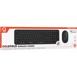 Qware Coldfield draadloze combo, desktopset Zwart, EU lay-out (QWERTY), Membraan, 800 - 1600 DPI, 2,4 GHz USB | Bluetooth