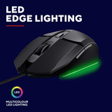Trust GXT 121 Felox+ Verlichte gamingmuis Zwart, 800 - 10.000 DPI, RGB