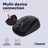 Trust Yvi+ Draadloze Muis Compact Zwart, 800-1600 Dpi, 2.4GHz, Bluetooth, Stille Knoppen 