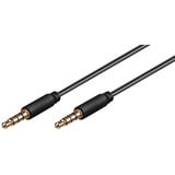 goobay AUX audio connector kabel, 3,5mm stereo Zwart, 1,5 meter