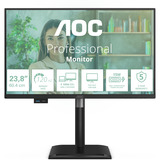 AOC 24P4CV 23.8" monitor Zwart, HDMI, DisplayPort, USB-C, LAN, Audio, 120 Hz