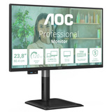 AOC 24P4CV 23.8" monitor Zwart, HDMI, DisplayPort, USB-C, LAN, Audio, 120 Hz