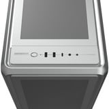 Cooler Master MasterFrame 600 Mesh midi tower behuizing Zilver | 2x USB-A | 1x USB-C | RGB | Tempered Glass