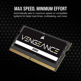 Corsair Vengeance 32 GB DDR5-5600 (1x 32 GB) laptopgeheugen Zwart, CMSX32GX5M1A5600C48, SO-DIMM