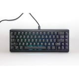 Ducky ProjectD Tinker 65 met QMK/VIA RGB mechanisch toetsenbord Zwart, US lay-out (QWERTY), Cherry MX Blue, 65%, RGB leds, Double-shot PBT, Hot-swappable, Gasket mount